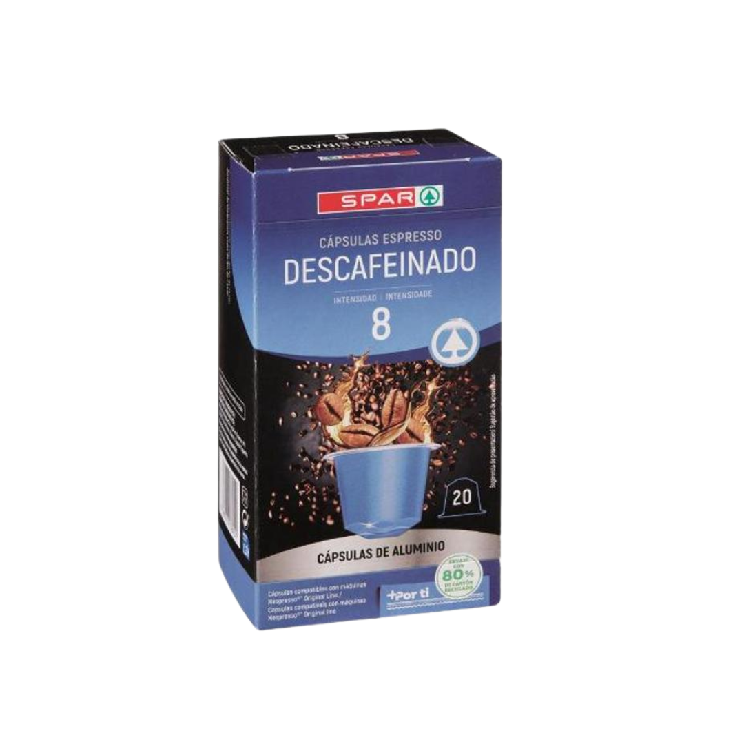 Cápsulas de Café Espresso SPAR Descafeinado 20u image 0