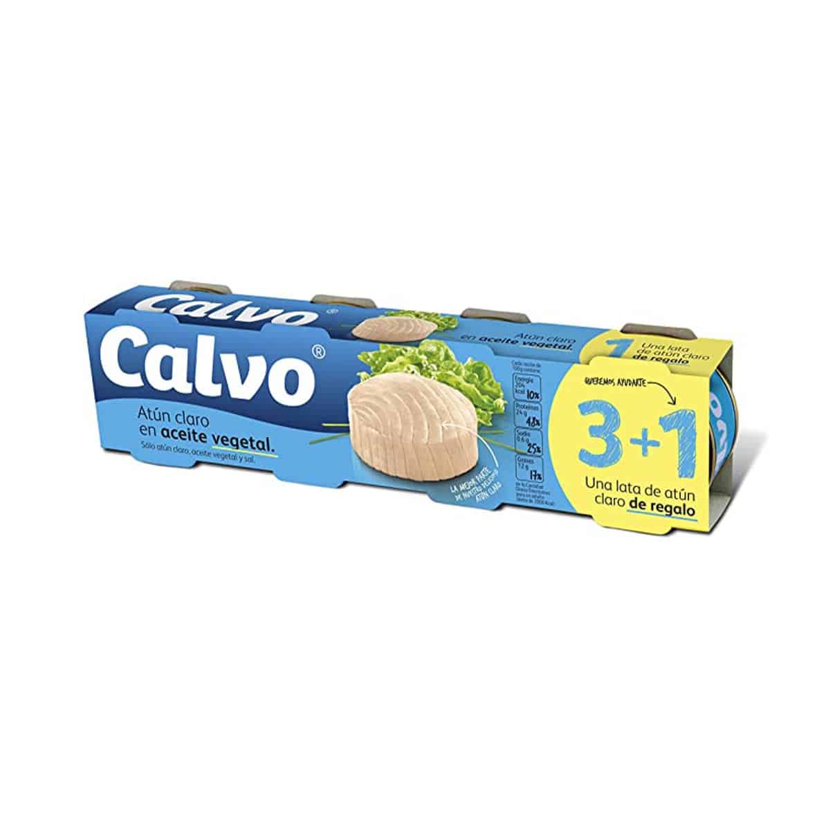 Atún Claro en Aceite Vegetal Calvo Pack 3 image 1