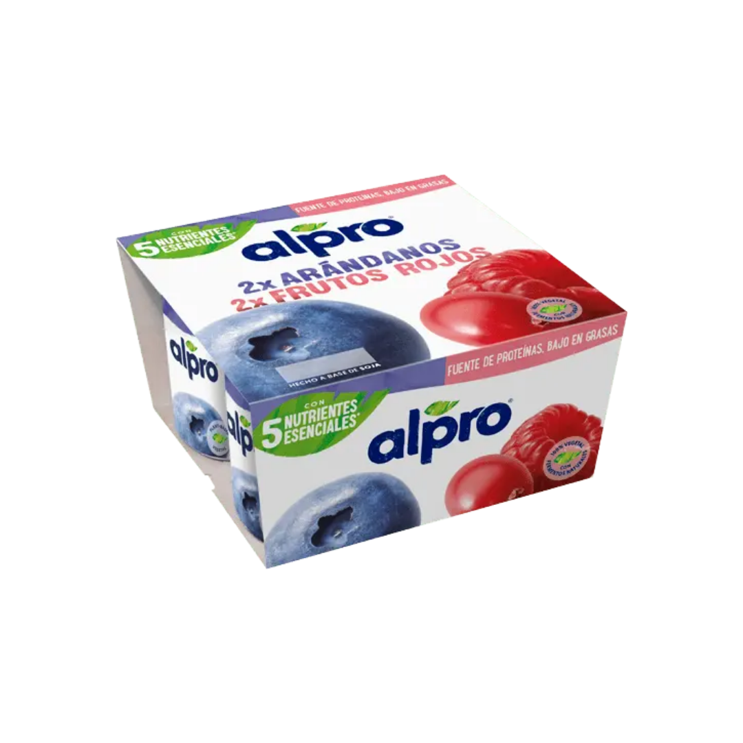 Yogur 2xArándanos y 2xFrutos Rojos Alpro image 0