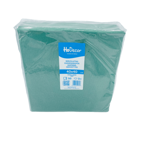 Servilleta Color Verde Hodecor 40x40cm 50u image 0