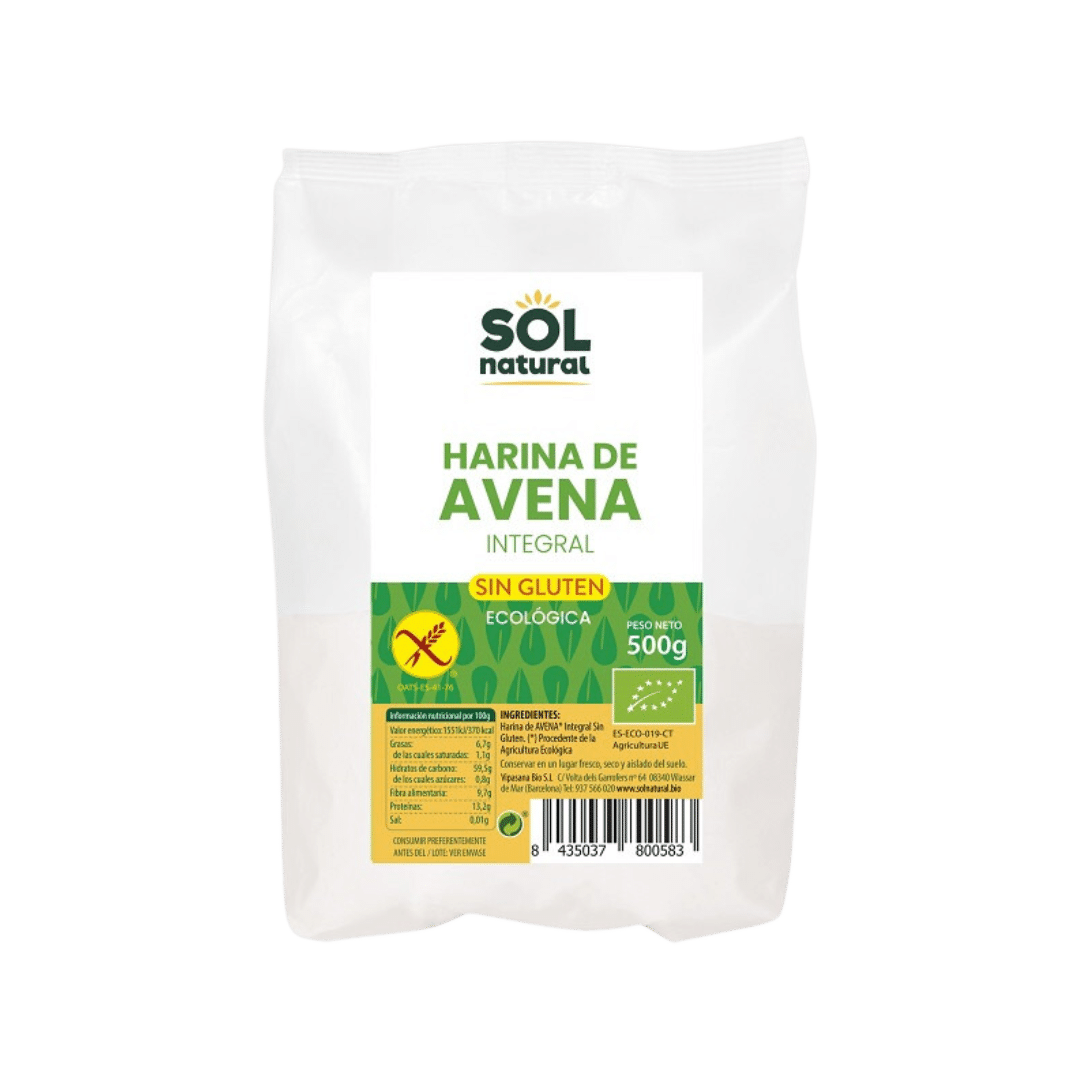 Harina de Avena Integral Sol Natural 500g image 0
