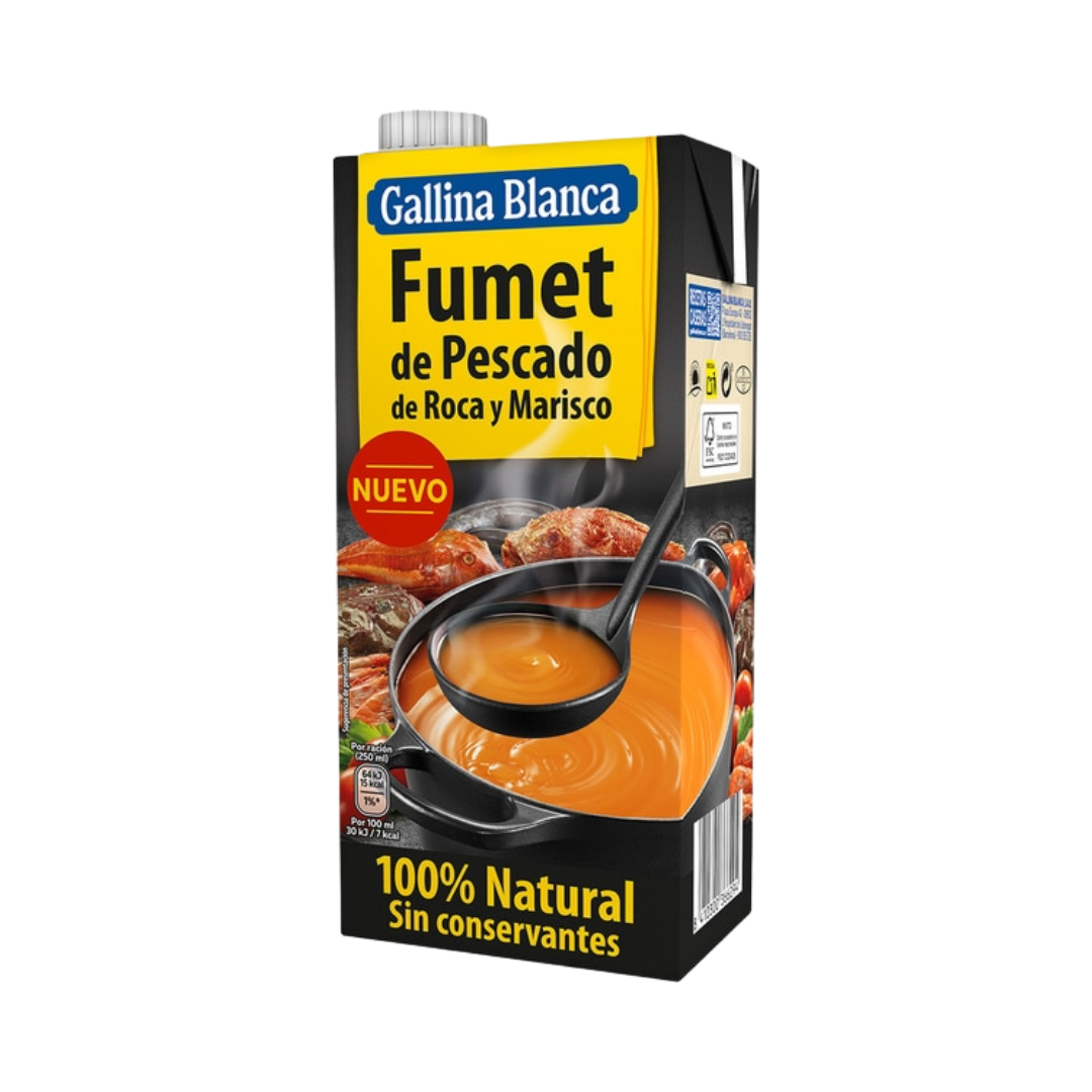 Fumet de Pescado de Roca y Marisco Gallina Blanca 1L image 0