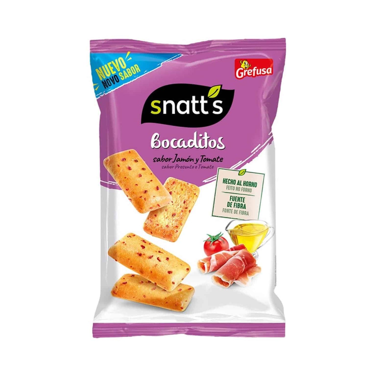 Snatt's Bocaditos Sabor Jamón y Tomate image 0
