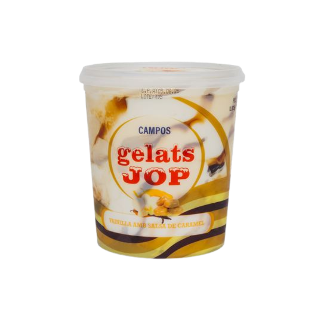 Helado de Vainilla con Salsa de Caramelo Jop image 0