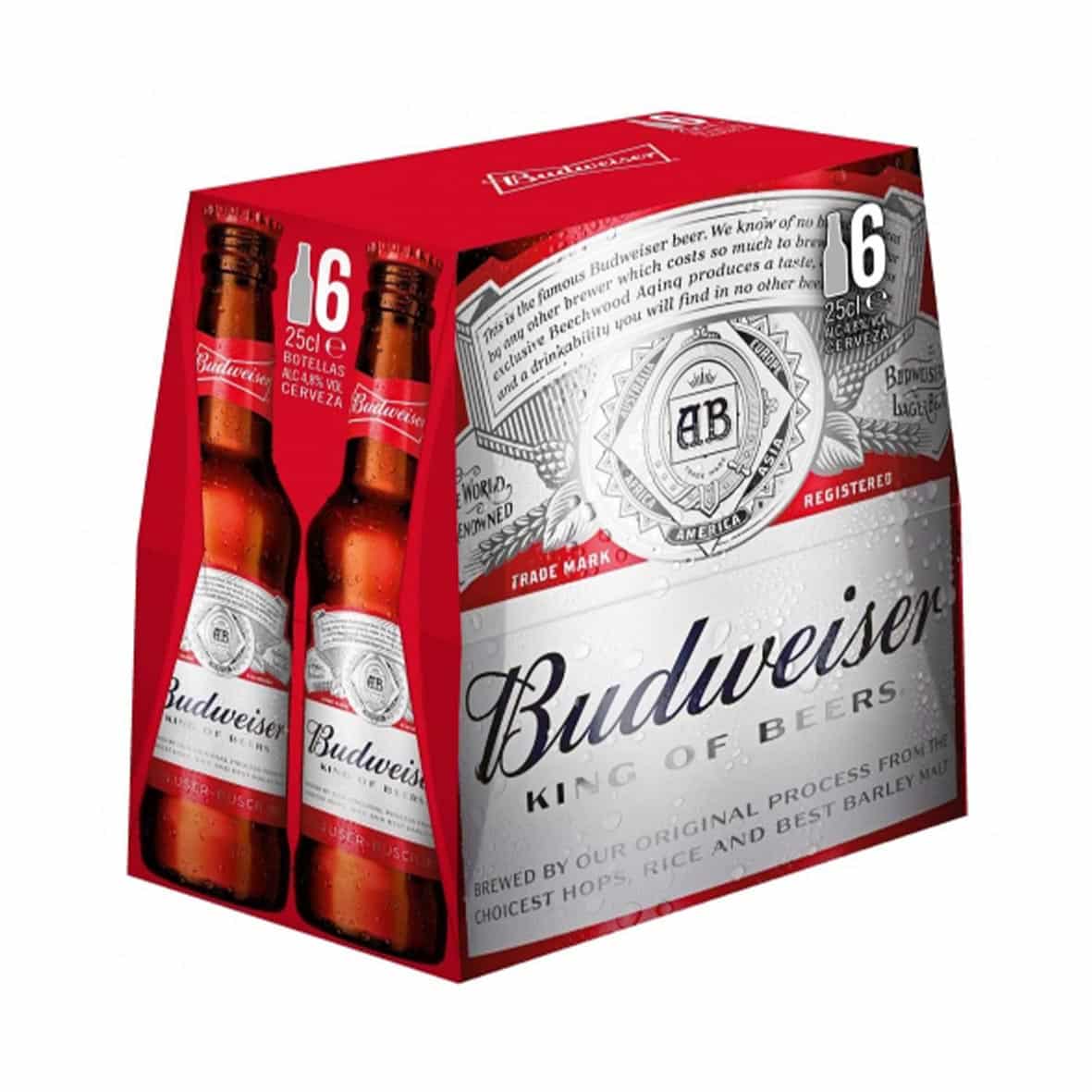 Cerveza Budweiser Pack de 6 Botellas de 25cl image 0