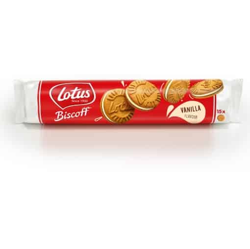 Galleta rellena de crema de vainilla Lotus 150g image 0