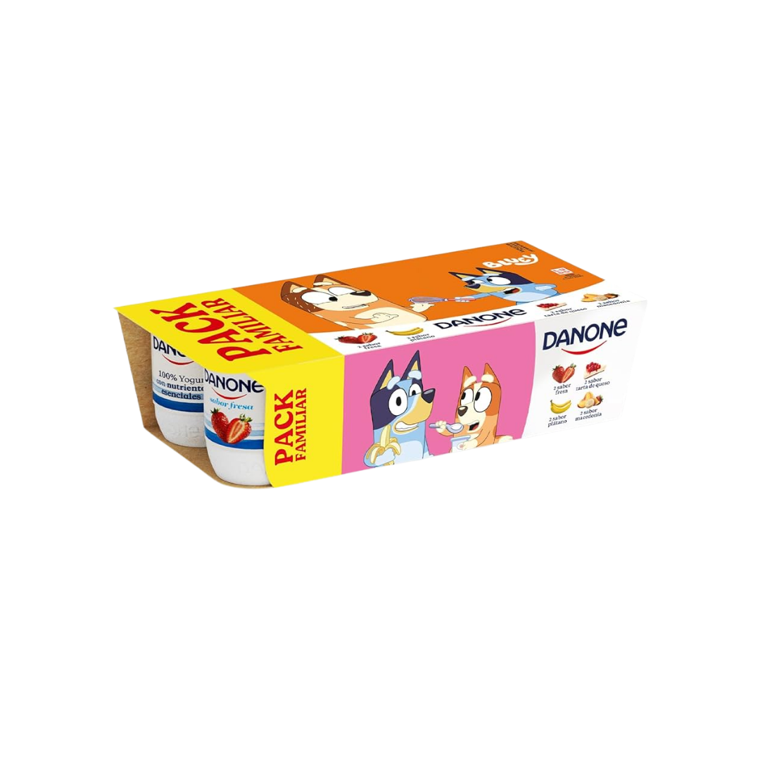 Yogur de Fresa/Tarta de Queso/Plátano/Macedonia Danone 8u image 0