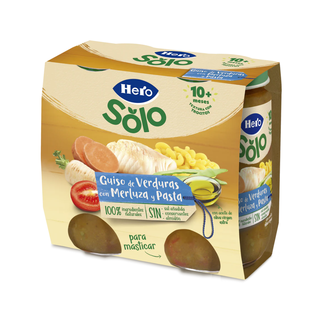 Hero Solo Guiso de Verduras con Merluza 2x235g image 0