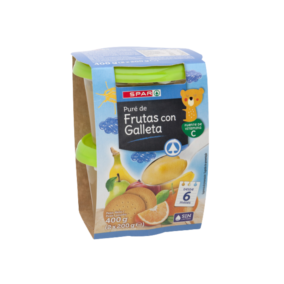 Puré de Frutas con Galleta SPAR image 0