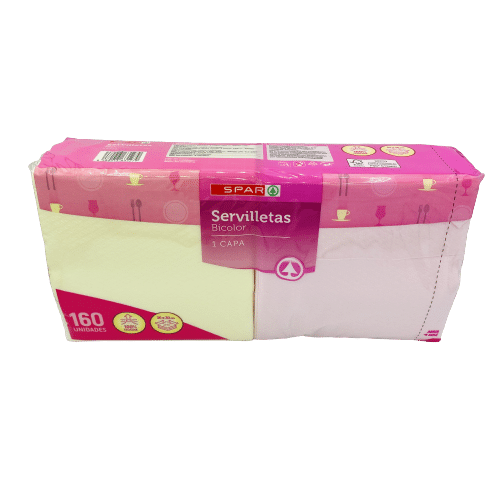 Servilletas Bicolor SPAR 160u image 0