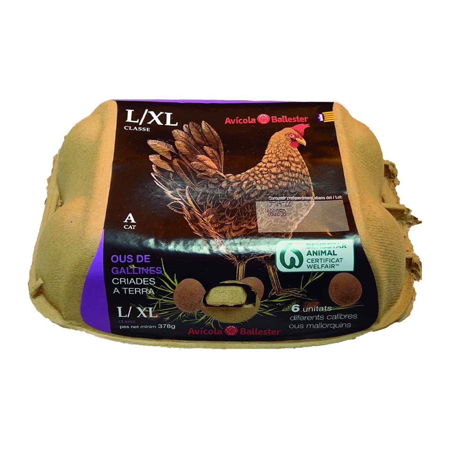 Huevos Avícola Ballester L–XL 6u image 0