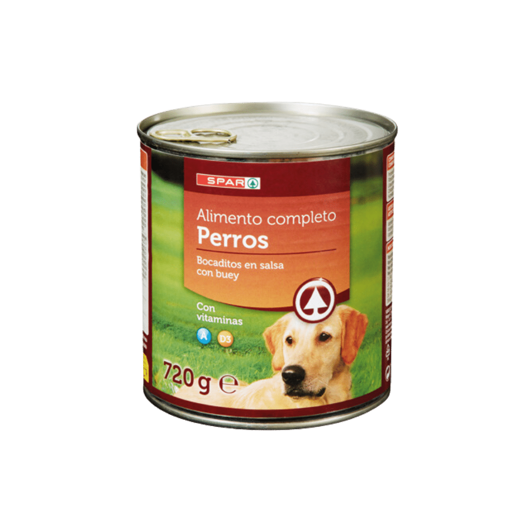 Alimento Completo Perros Bocaditos en Salsa Con Buey SPAR 720g image 0