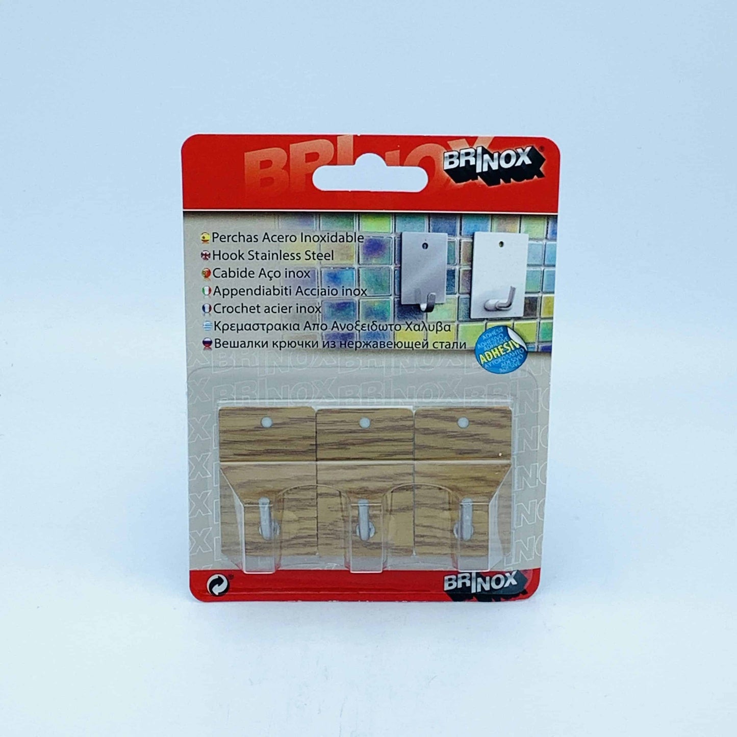 Perchas de Acero Inoxidable Color Madera Brinox image 0