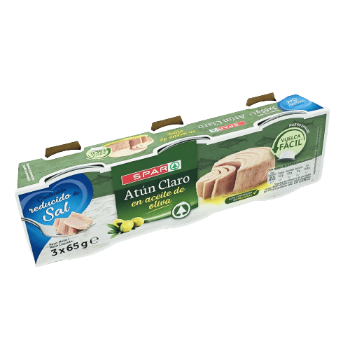 Atún Claro en Aceite de Oliva Reducido en Sal SPAR Pack 3 image 0
