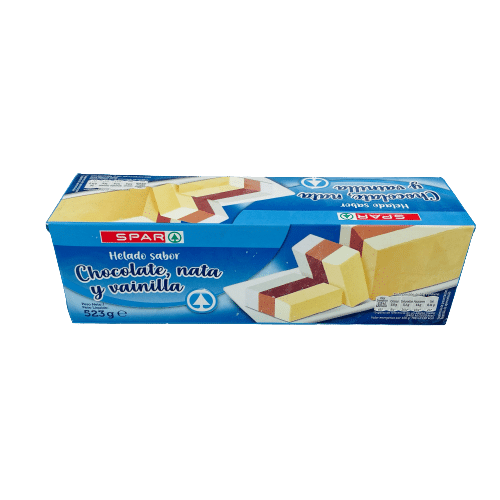 Helado de Chocolate, Nata y Vainilla SPAR image 0