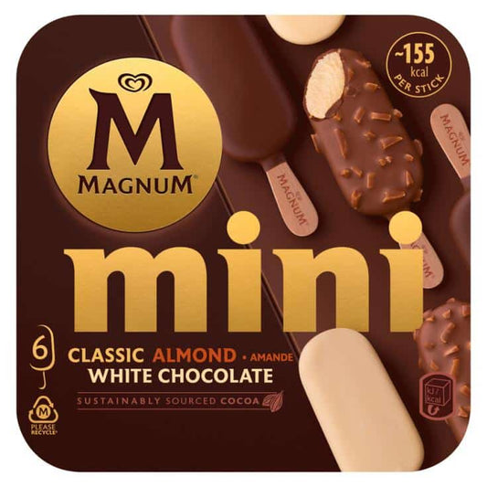 Magnum Mini Classic Almond White Chocolate 6u image 0