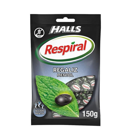 Caramelos de Regaliz Respiral Halls 150g image 0