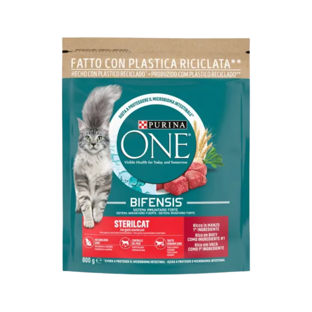 Purina One Gatos Esterilizados Rico en Buey 1,5kg image 0