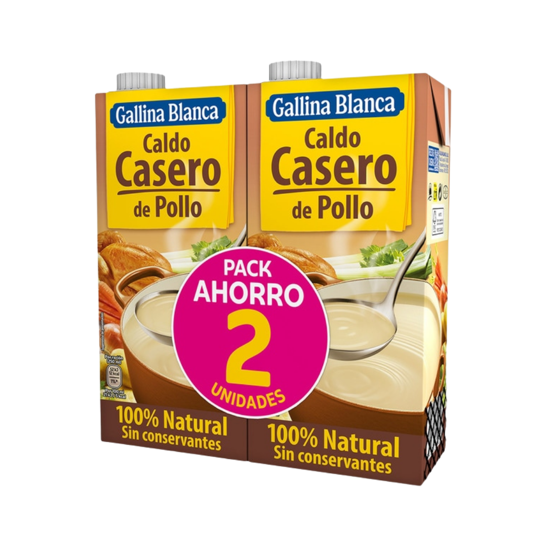 Caldo Casero de Pollo Gallina Blanca 2x1L image 0