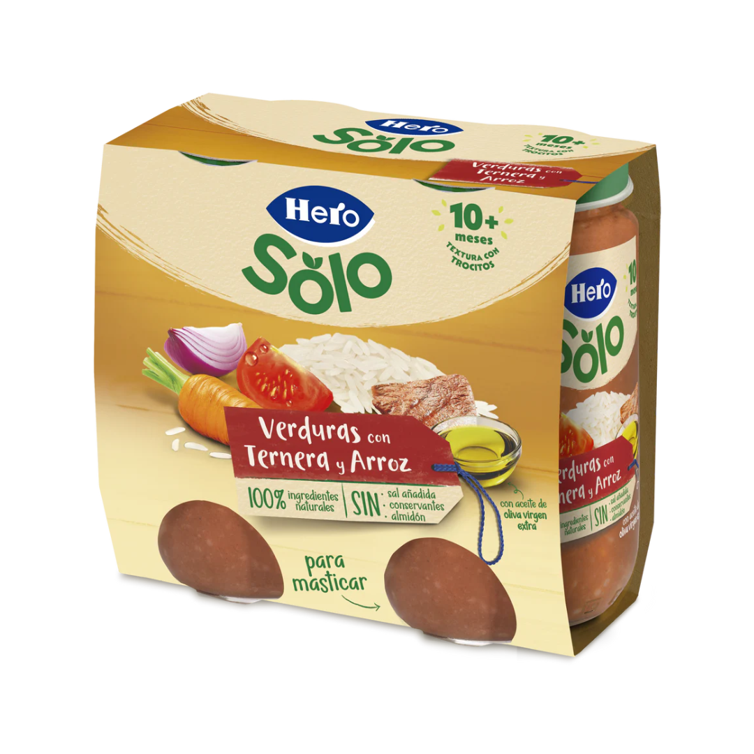 Hero Solo Verduras con Ternera y Arroz 2x235g image 0