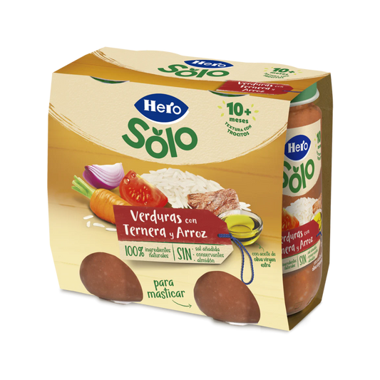 Hero Solo Verduras con Ternera y Arroz 2x235g image 0