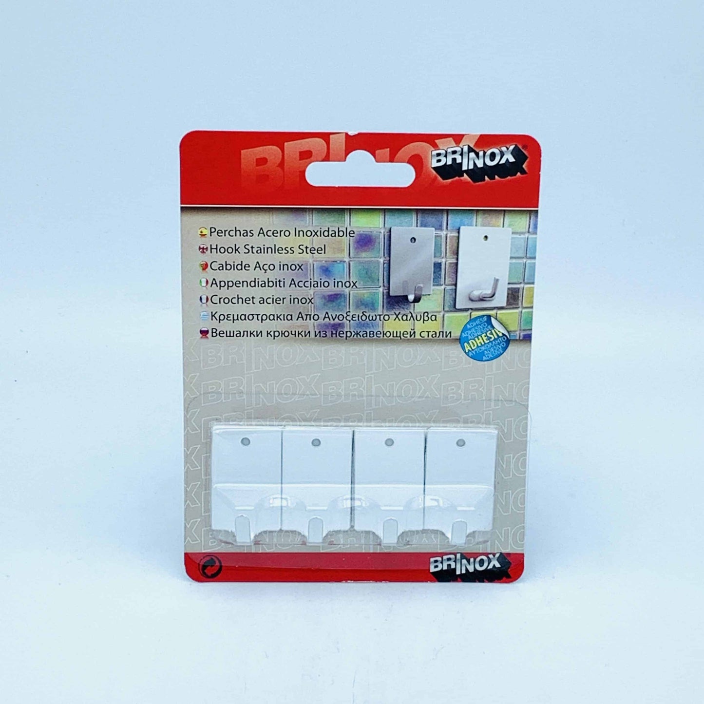 Perchas de Acero Inoxidable Color Blanco Brinox image 0