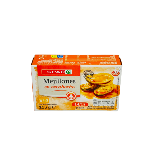 Mejillones en Escabeche SPAR 115g 14/18 piezas image 0