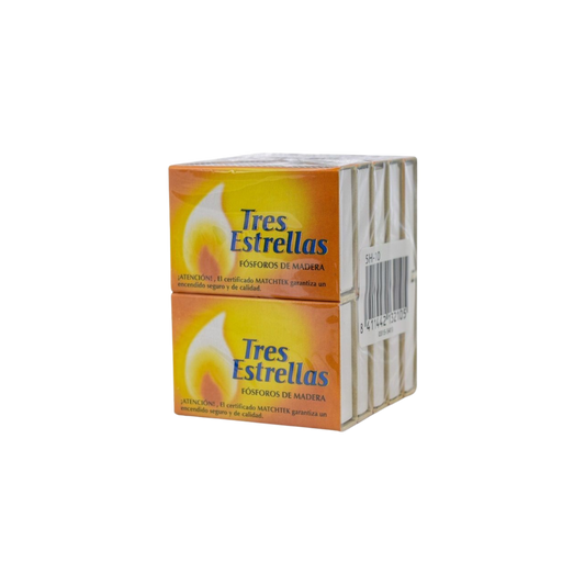 Tres Estrellas Fósforos de Madera 10 Cajas image 0