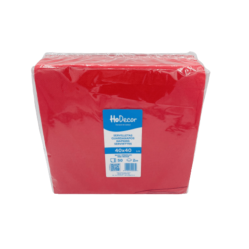Servilleta Color Rojo Hodecor 40x40cm 50u image 0