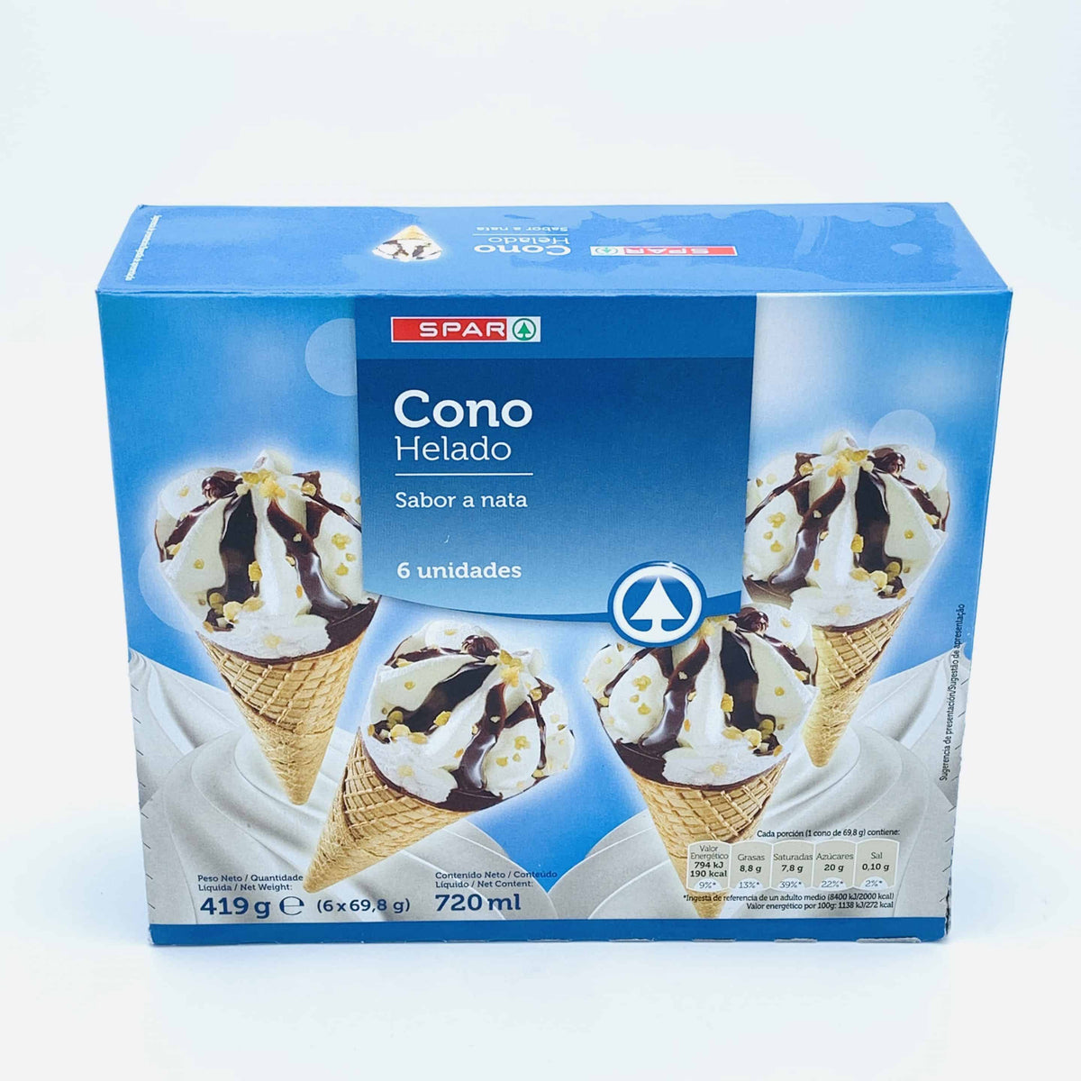 Cono Helado Sabor a Nata SPAR image 0