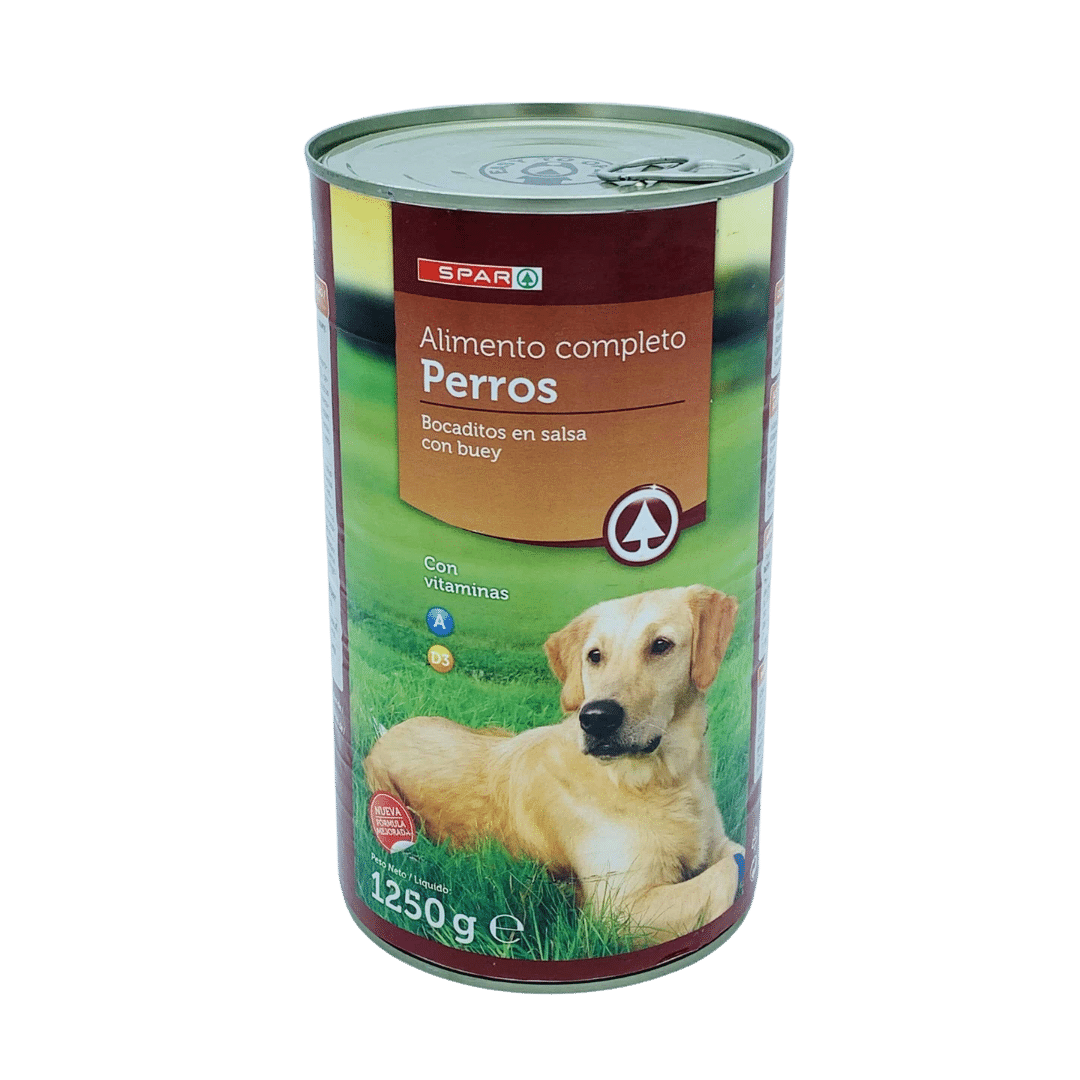 Alimento Completo Perros Bocaditos en Salsa Con Buey SPAR 1.250g image 0