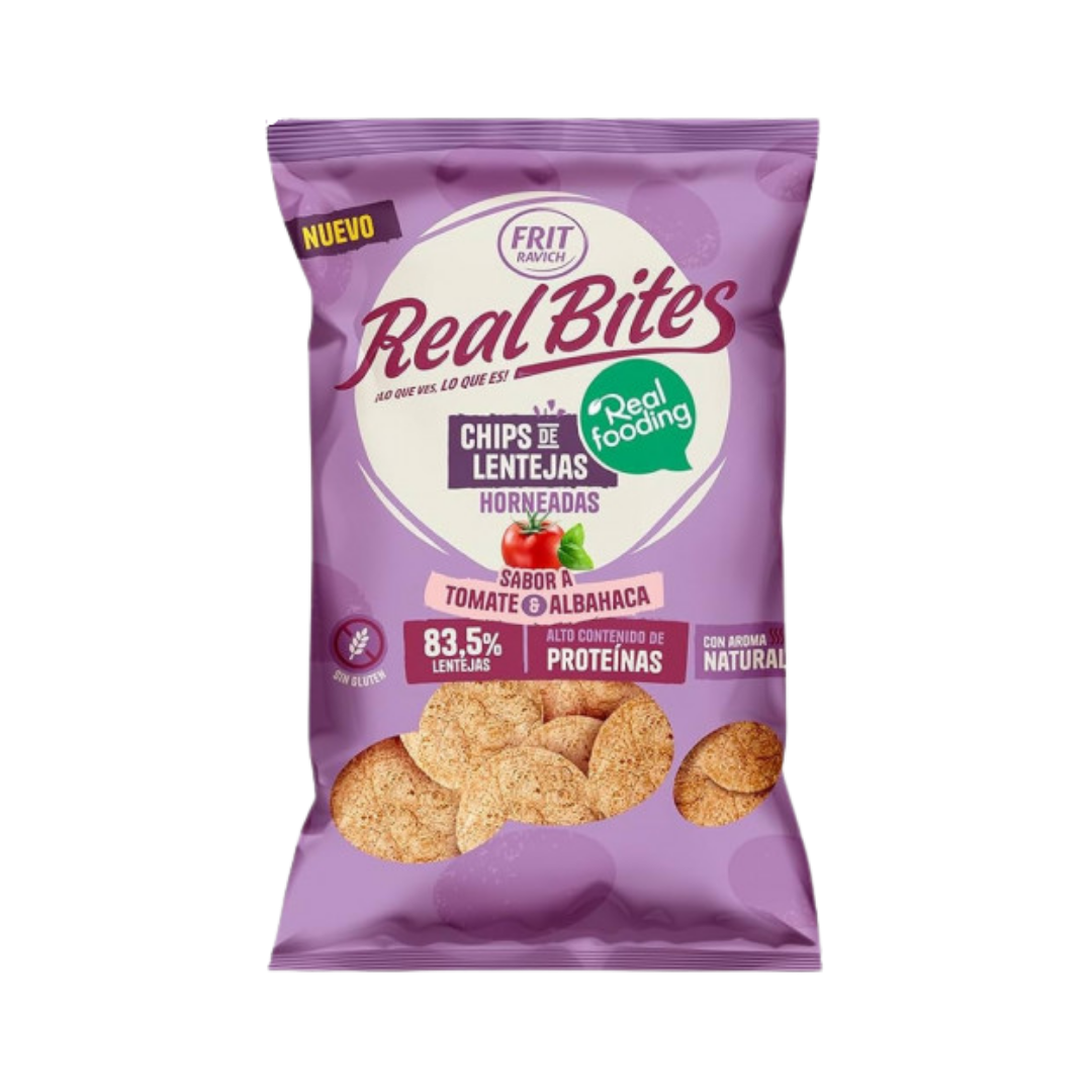 Real Bites Sabor a Tomate y Albahaca 80g image 0