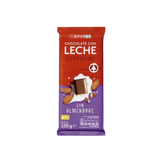 Chocolate con Leche Extrafino con Almendras Troceadas SPAR 150g image 0