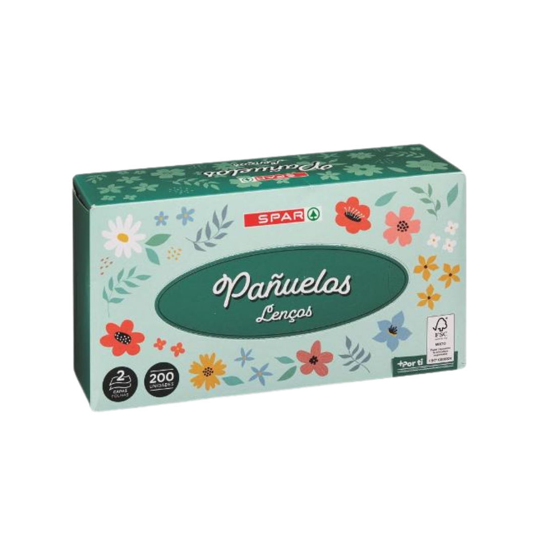 Caja de Pañuelos 2 Capas SPAR 200u image 0