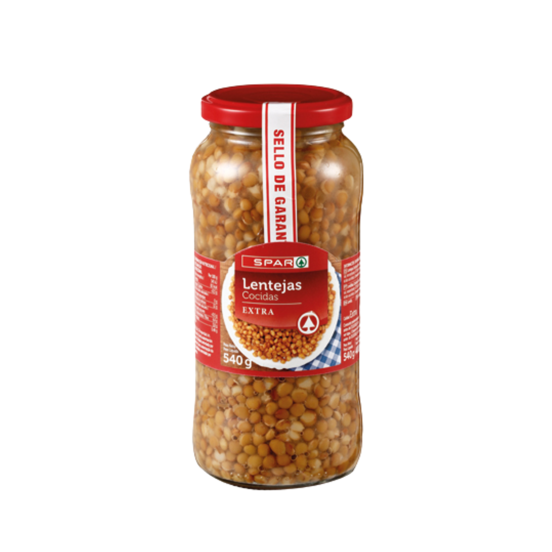 Lentejas Cocidas SPAR Tarro 560g image 0