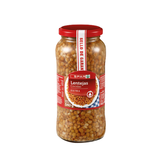 Lentejas Cocidas SPAR Tarro 560g image 0