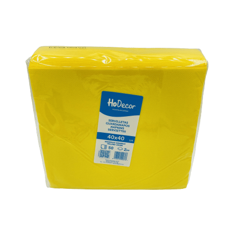 Servilleta Color Amarillo Hodecor 40x40cm 50u image 0