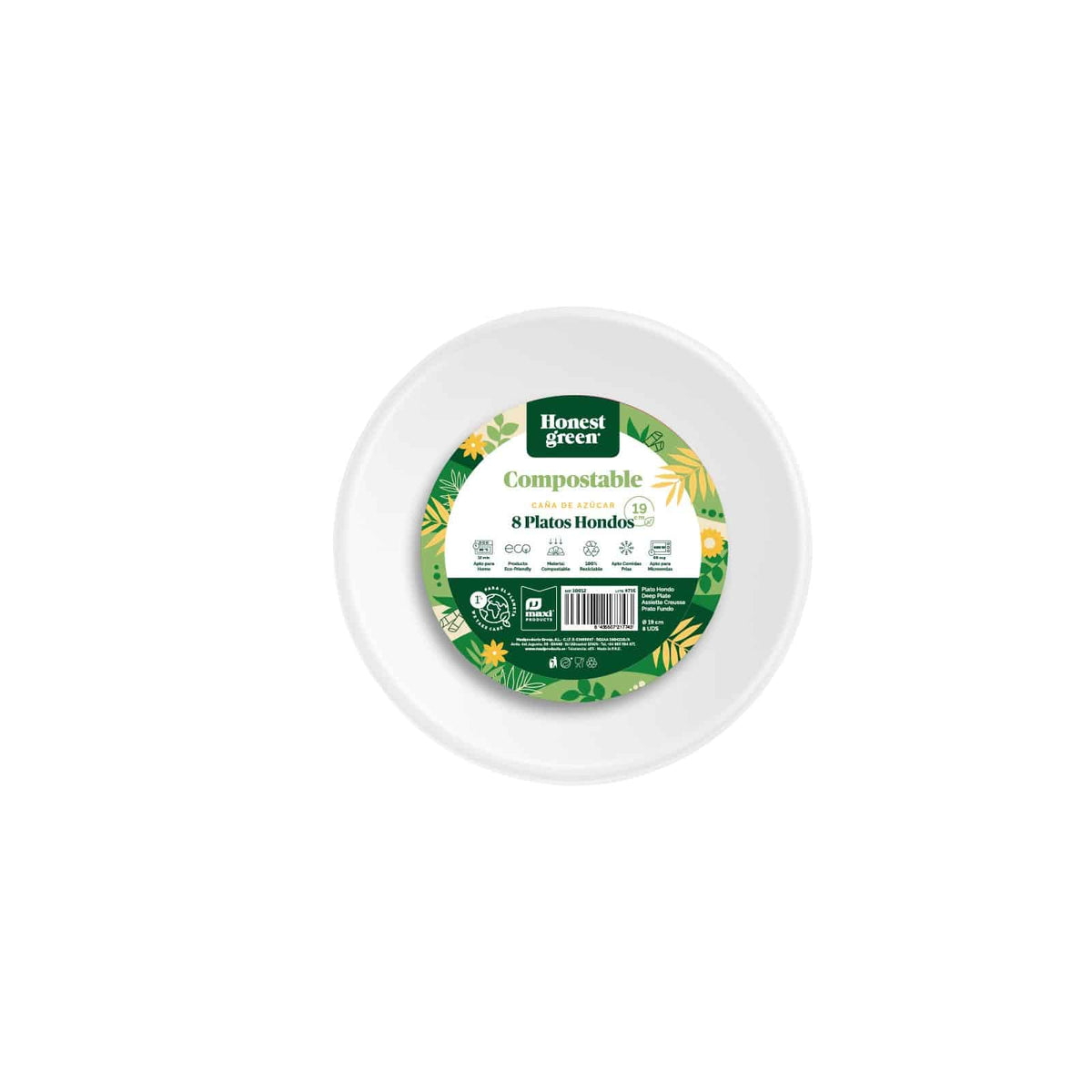Plato Hondo Compostable Honest Green 19cm 8u image 0