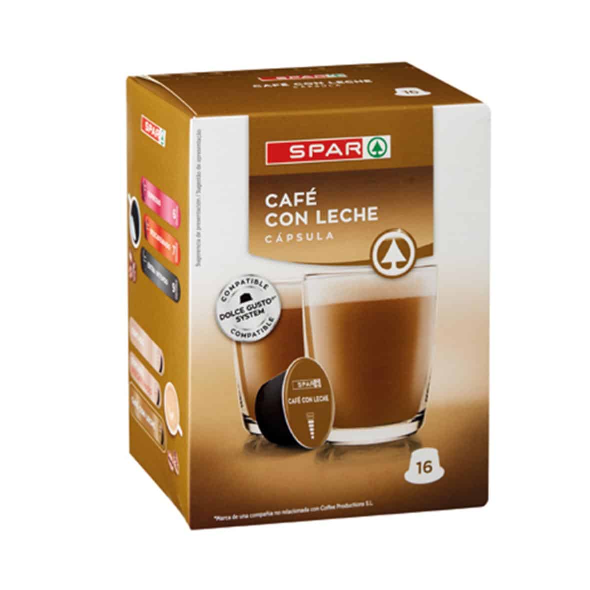 Cápsulas de Café con Leche SPAR compatible con Dolce Gusto image 0