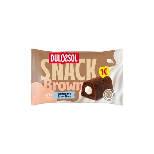 Dulcesol Snack Brown con Relleno Sabor Nata image 0