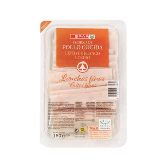 Pechuga de Pollo Cocida Lonchas Finas SPAR 180g image 0