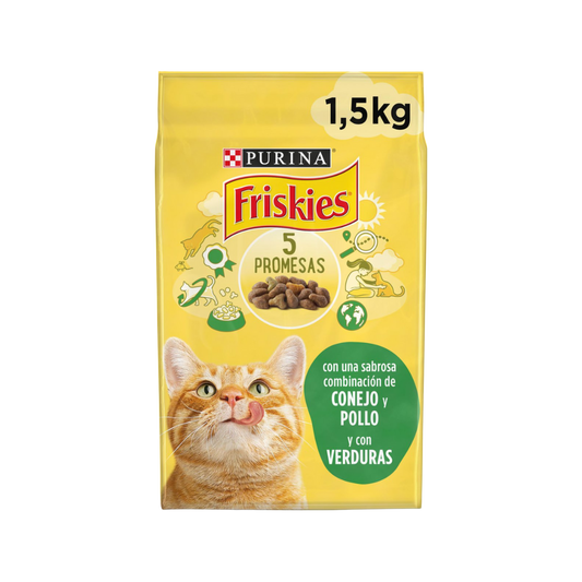 Friskies para Gatos con Conejo, Pollo y Verduras 1,5kg image 0