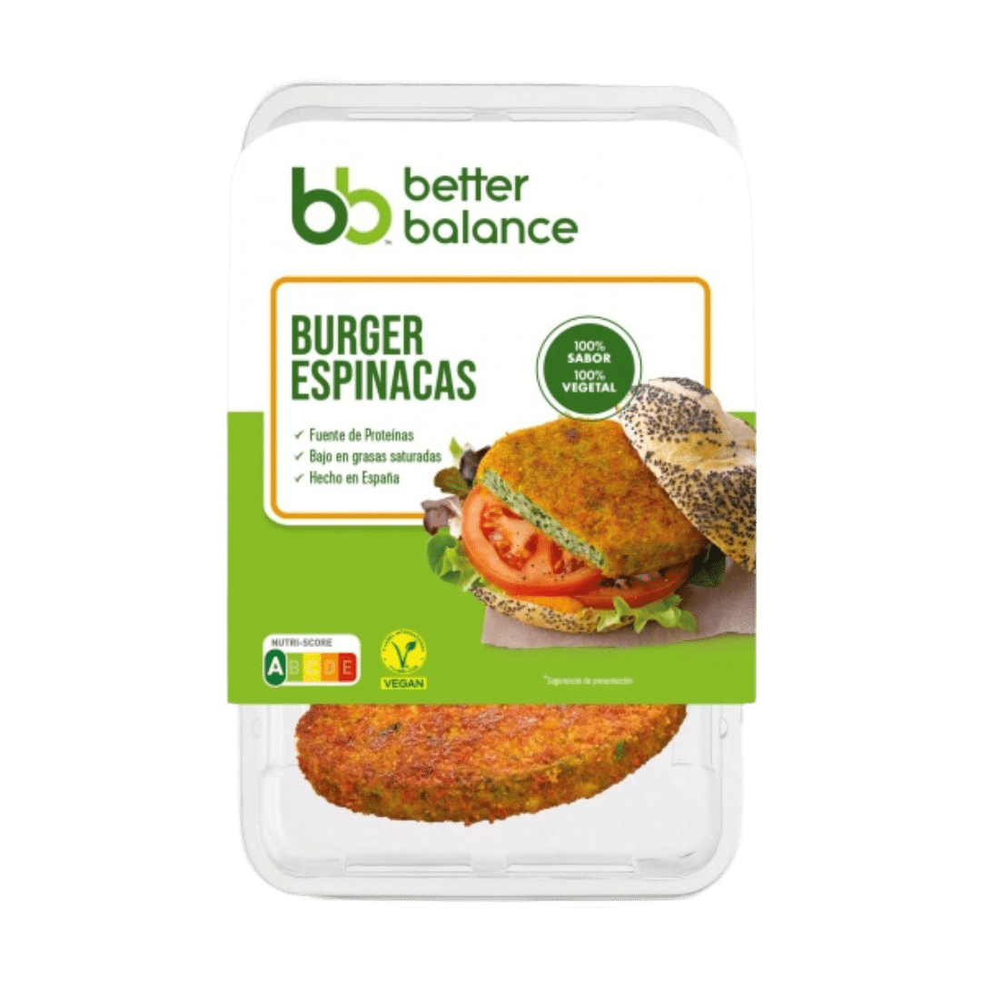 Better Balance Hamburguesa Espinacas Vegana image 0