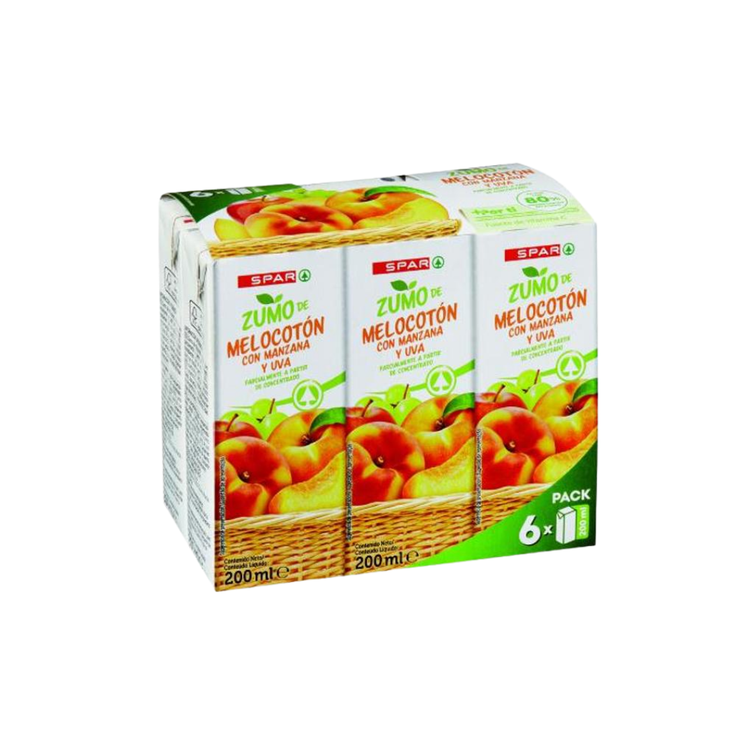 Zumo de Melocotón SPAR 6x200ml image 0