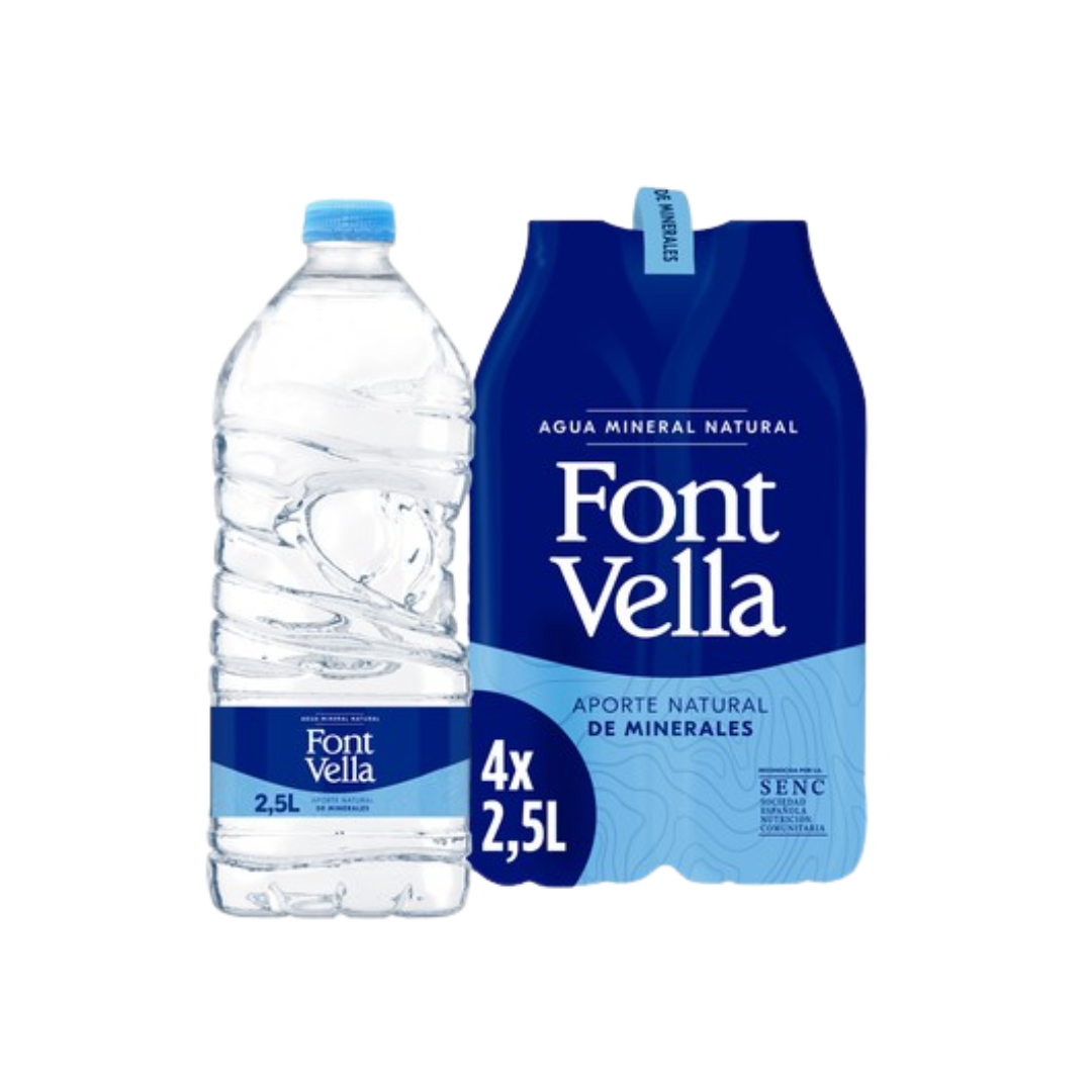 Agua Font Vella 4x2,5L image 0