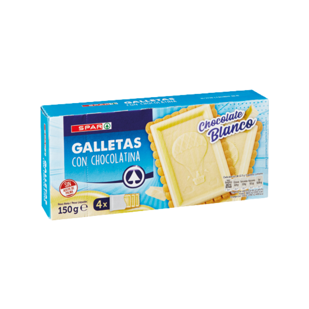 Galletas con Chocolate Blanco SPAR image 0