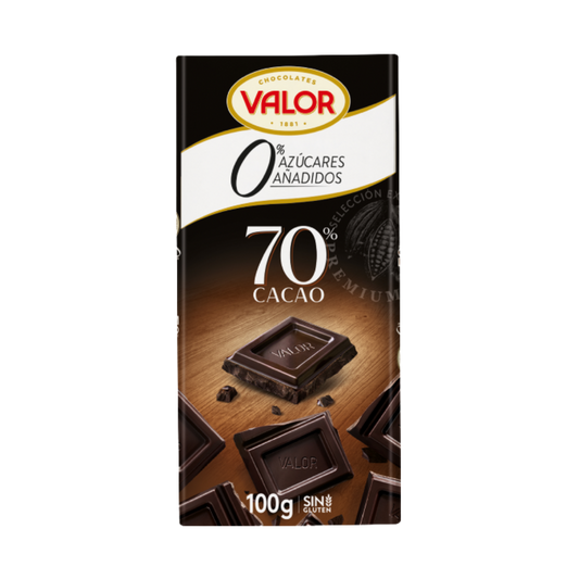 Chocolate Negro 70% sin Azúcares Añadidos Valor image 0