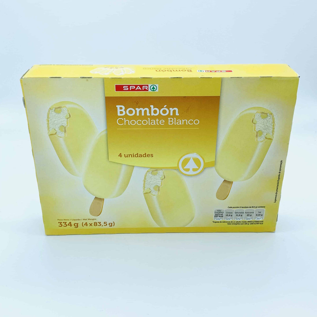Helado Bombón Chocolate Blanco SPAR 4u image 0