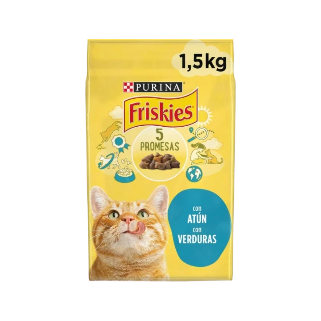 Friskies para Gatos con Atún y Verduras 1,5kg image 0