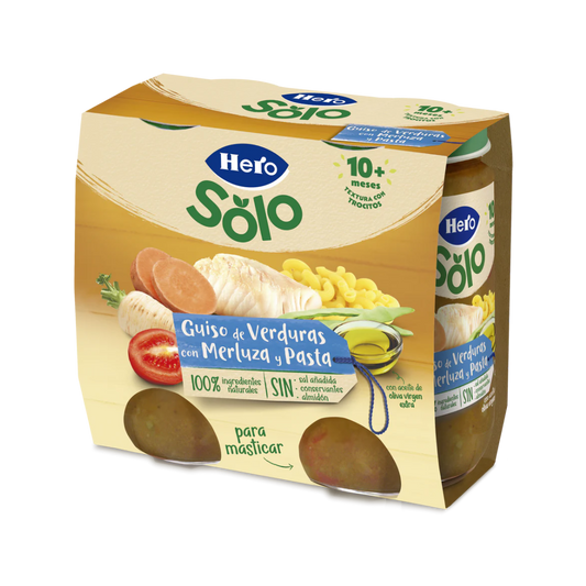 Hero Solo Guiso de Verduras con Merluza 2x235g image 0